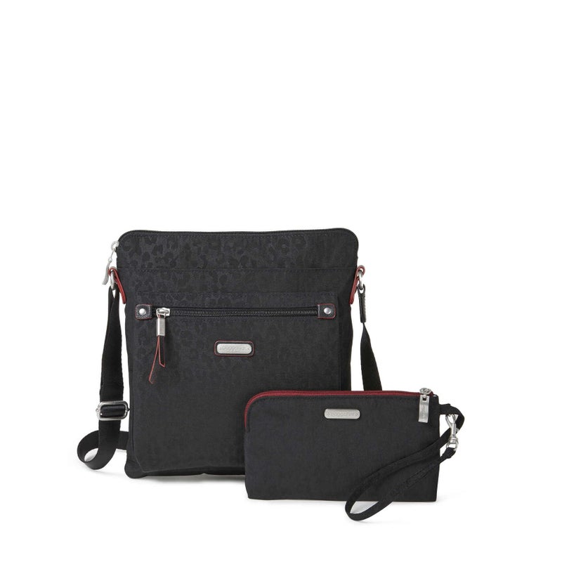 Baggallini Go Bagg with RFID Wristlet - Lightweight 10.75"x10" Travel Purse Crossbody Bag for Women - Image 1